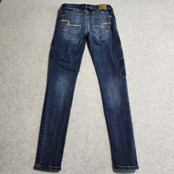 American Eagle Womens Jeans Super Hi-Rise Jeggings Super Stretch Denim Size 2 R - Picture 8 of 16